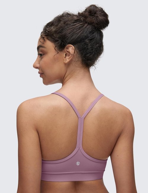 CRZ YOGA Butterluxe Y-Back Sports Bra for Women - Padded Low Impact Yoga Top | Comfortable Fit