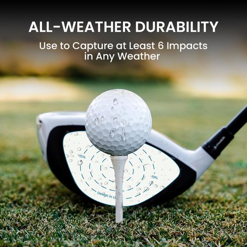 FINGER TEN Golf Impact Tape 75/150/375 Pcs Value Set Golf Club Impact Stickers Labels for Driver Woods Irons Putters, Self-Teaching Training Aid for Swing Practice (375Pcs-Right Handed Golfer)