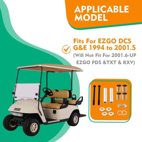 CLUBRALLY Golf Cart Spindle King Pin Tube Bushing Repair Kit with Claw Copper Sleeve, Fits EZGO DCS G&E 1994 to 2001.5,OEM#70328-G01, 70327-G01, 16623-G1
