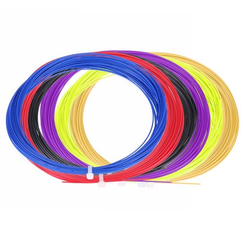Tbest Badminton String,10m Nylon High Flexibility Badminton Racket Racquet String Line Red,Blue,Black,Fluorescent Green,Purple,Yellow Gym Sport Training Accessory(Red)