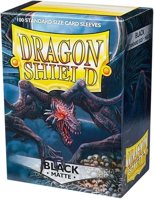 Dragon Shield Outer Sleeves - Matte Black 100 Ct - Durable Card Sleeves for Pokémon, Magic: The Gathering & More