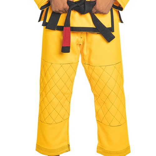 KO Sports Gear – Adult Gi Uniform Set, BJJ Jiu Jitsu Gi, Kimono and Pants, Pre-Shrunk (Yellow, A3)