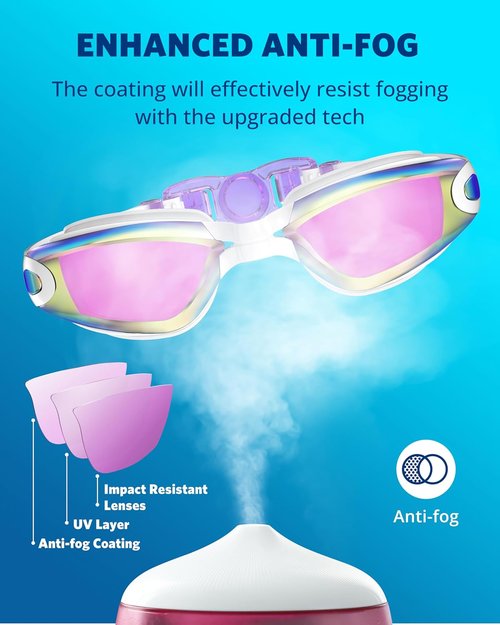 Aegend Swim Goggles - No Leak Design for Full Protection | Adult & Youth Sizes Available