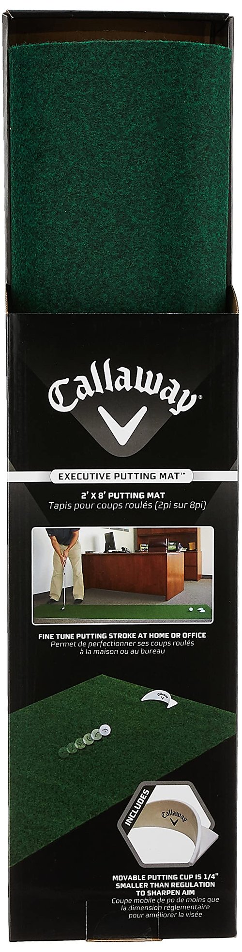 Callaway Golf Executive Putting Golf Mat, Green , 2 x 8-Feet