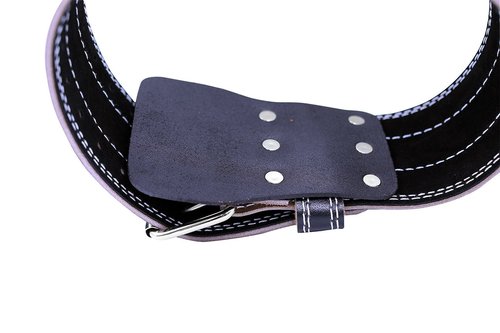 Weight Power Lifting Belt 4” Wide Cobra Grips Premium Genuine Leather Belt for Men & Women Adjustable Weightlifting Back Support (Black, Small 27"-35")