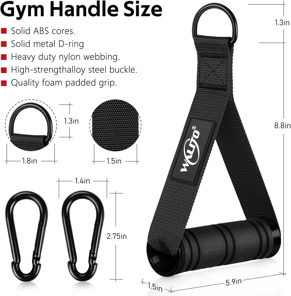 WALITO Exercise Handles - Heavy Duty Replacement Cable Machine Attachments for Home Gym