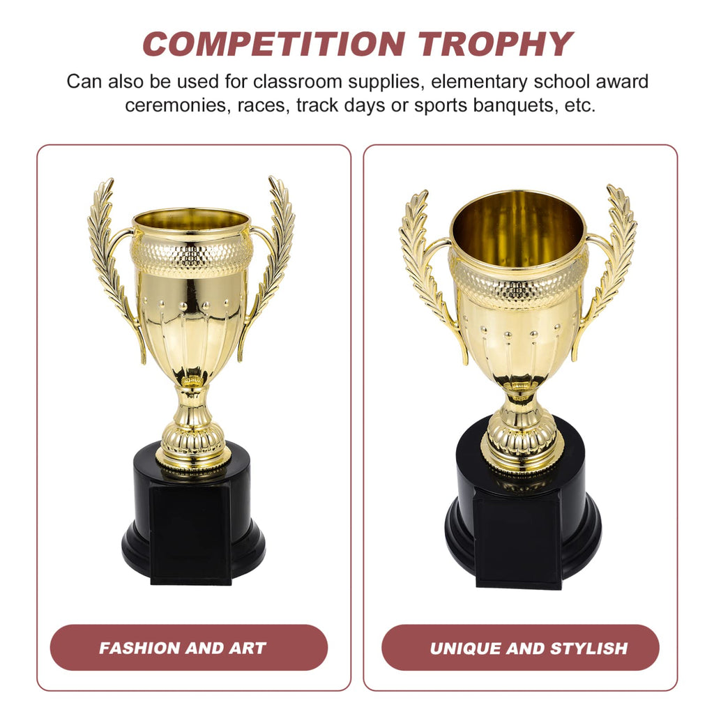9.06" Plastic Gold Trophy Cup Sports Award Trophies Set Trophy Cup Winner Award Prize for Kids Sports Competitions School Field Day Ceremonies
