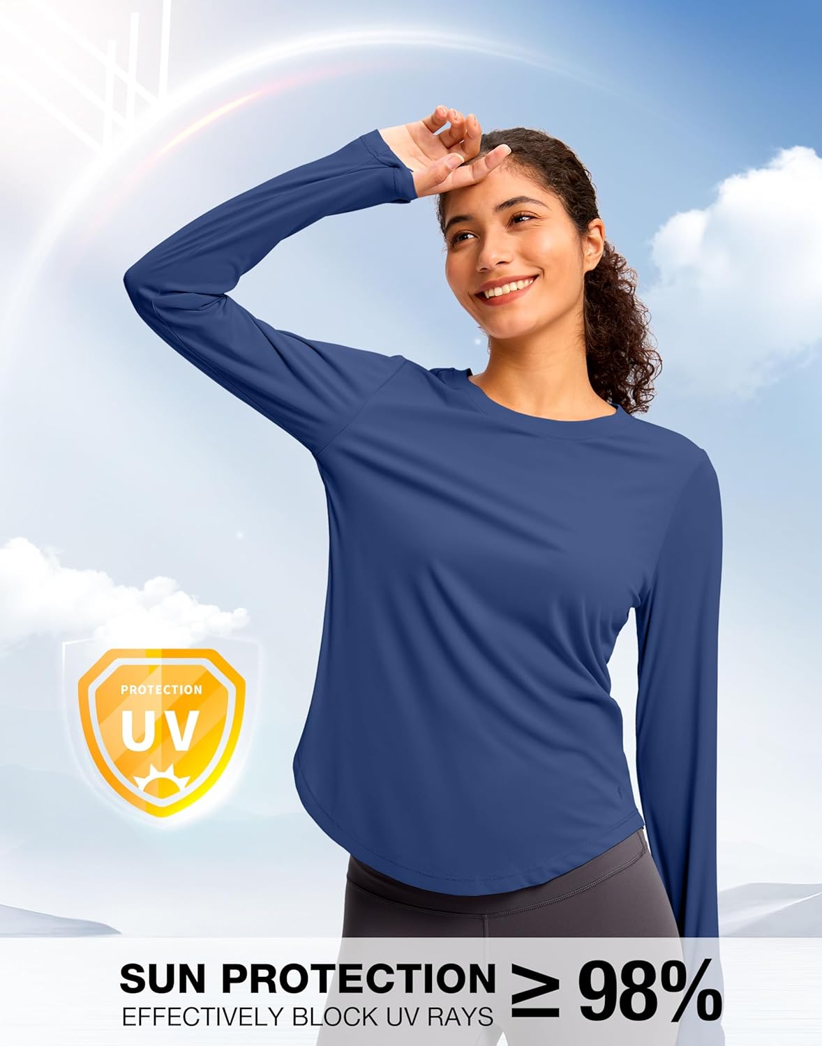 Soothfeel Women's Sun Shirt - UPF 50+ Long Sleeve SPF UV Protection for Hiking & Workouts | Lightweight Quick-Dry