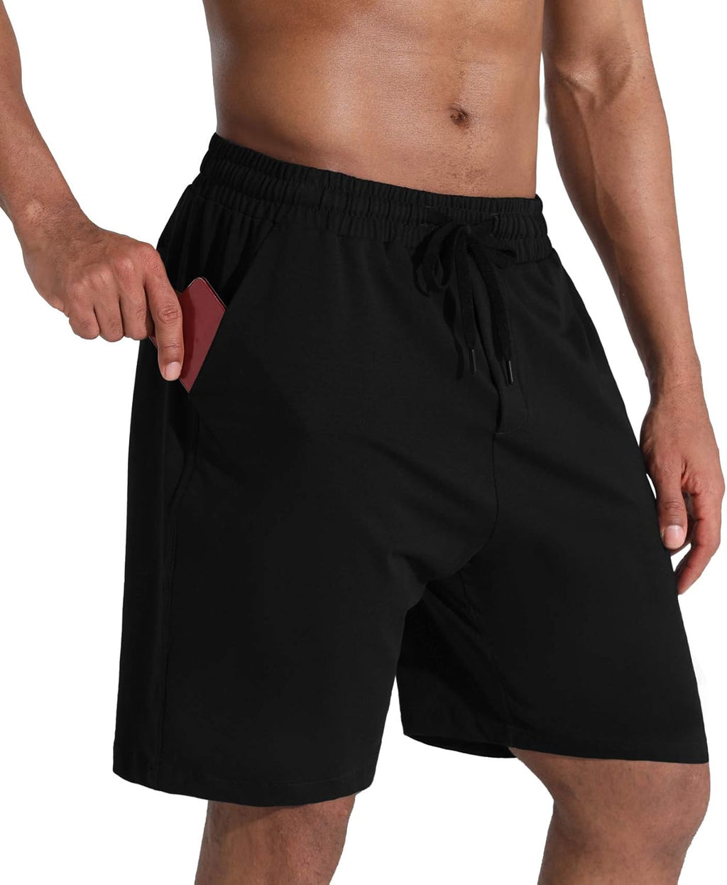 Skiennix Men's Lounge Shorts - Loose-Fit Jersey with Deep Pockets for Running & Training