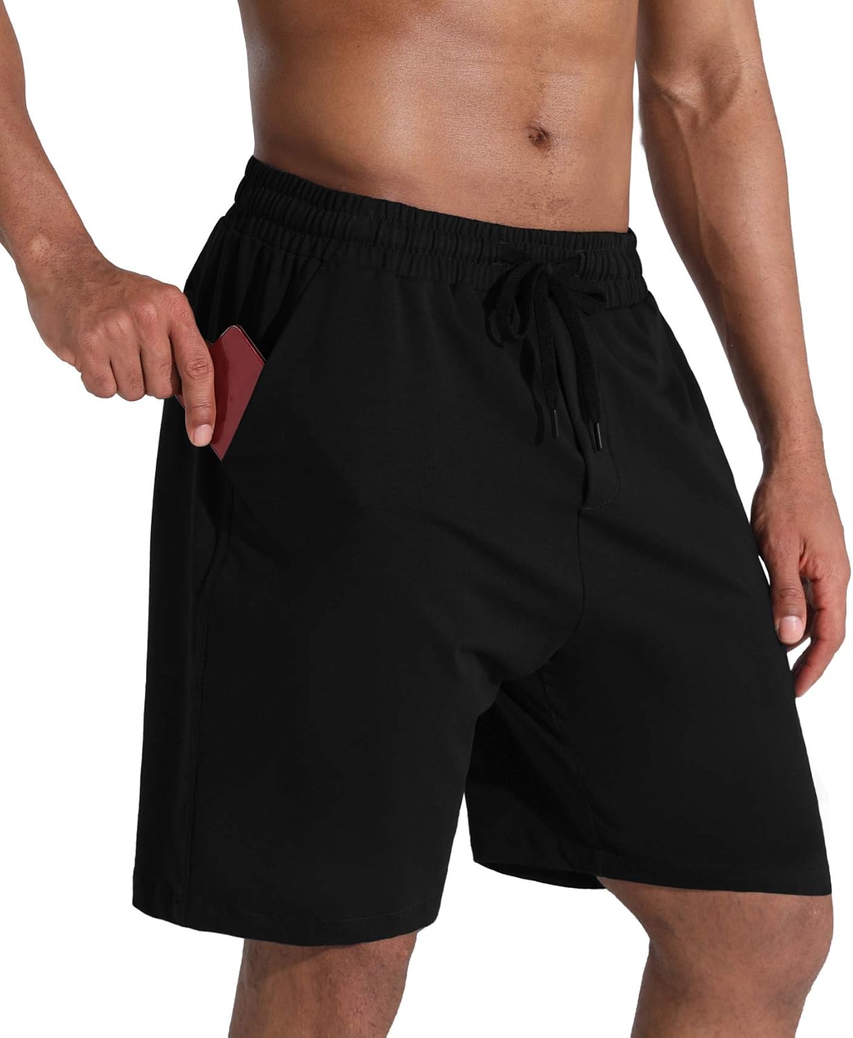 Skiennix Men's Lounge Shorts - Loose-Fit Jersey with Deep Pockets for Running & Training