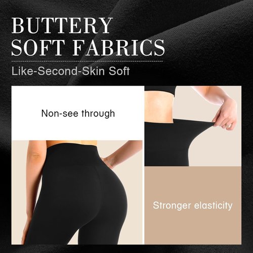 Leafigure High Waisted Leggings - Soft, No See-Through Yoga Pants for Women | Perfect for Gym & Running