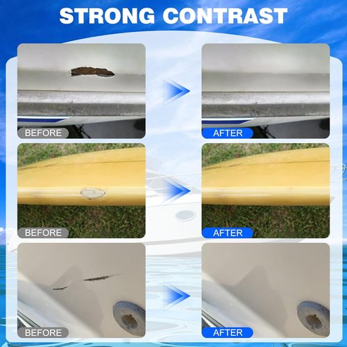 Marine Fiberglass Repair Kit - 3.4oz Gel Coat Epoxy Filler for Fast Repairs | Fix Scratches, Cracks, Holes