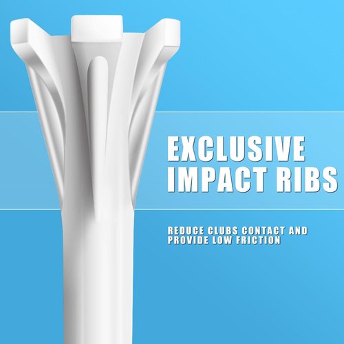CHAMPKEY Advanced Golf Tees - 5-Prong Design for 50% Ball Contact Surface Optimization | 120 or 100 Pack