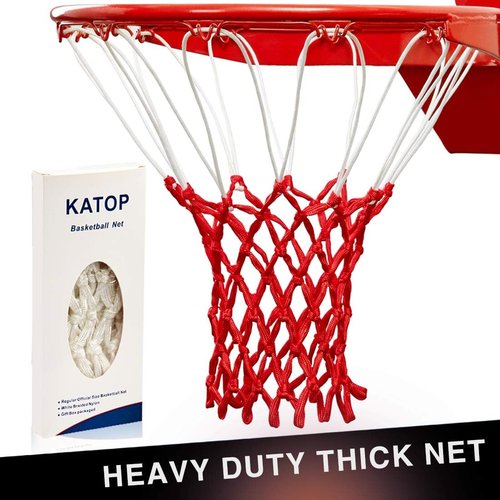 KATOP Premium Quality Professional Heavy Duty Basketball Net Replacement - All Weather Anti Whip,Fits Standard Indoor or Outdoor Rims - 12 Loops