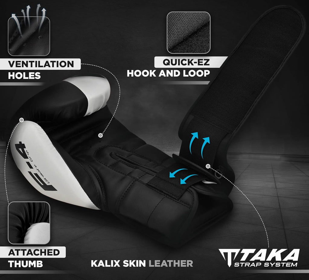 RDX Boxing Gloves - Maya Hide Leather Training Gloves for Muay Thai & Kickboxing | 8-16 oz Sizes