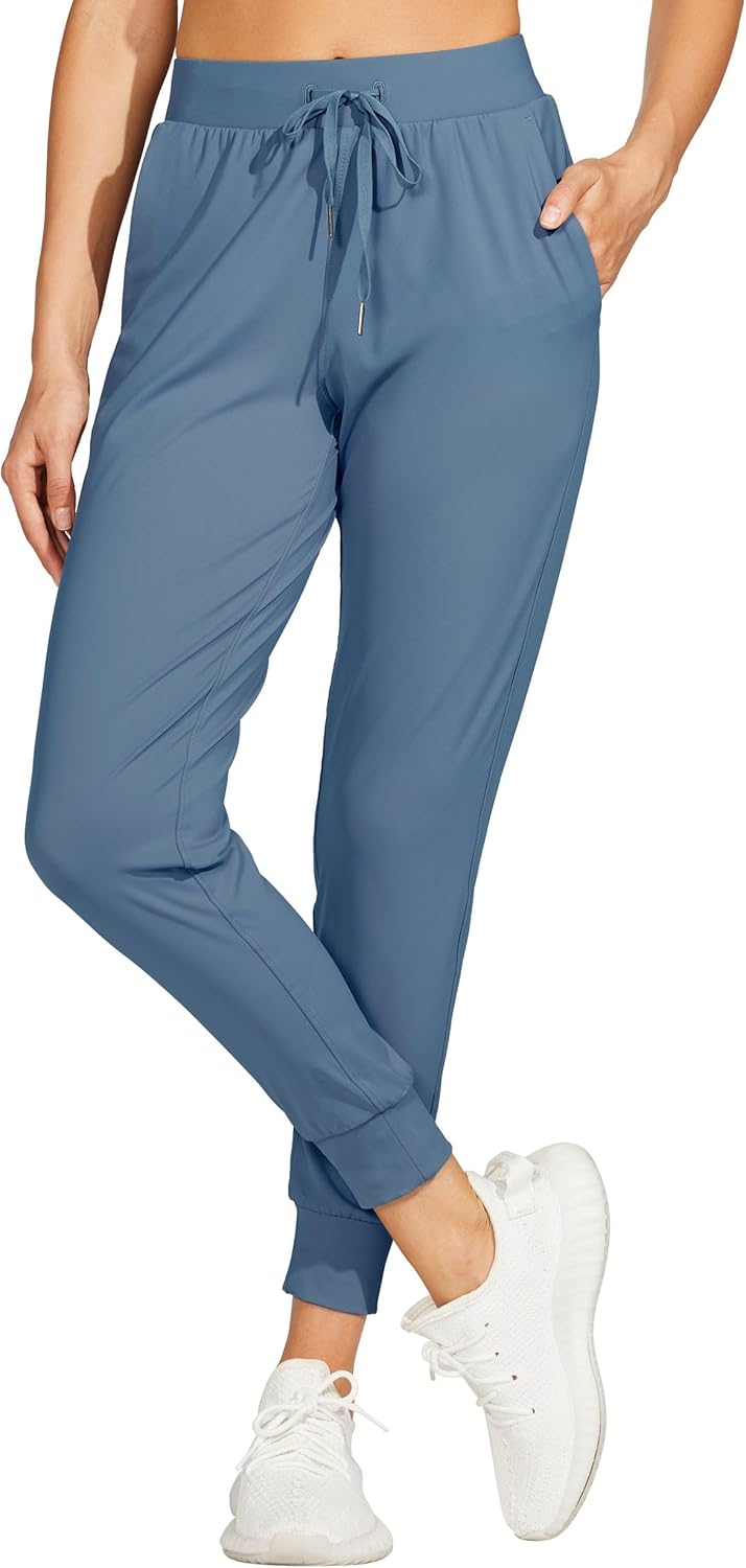 Willit Women's Joggers - Lightweight Athletic Sweatpants with Pockets | Casual Tapered Fit