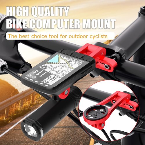 BIKOOCO Out Front Adjustable Bicycle Mount - Bike for Garmin Extended Mountain Bike Computer Road Mountain Cycling GPS Combo Extended Bike Accessories for 38mm Handlebar