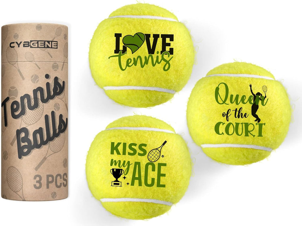 Skiennix Unique Tennis Balls Gift Set - 3 Distinctive Balls in Elegant Package for Teammates & Partners