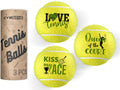 Skiennix Unique Tennis Balls Gift Set - 3 Distinctive Balls in Elegant Package for Teammates & Partners