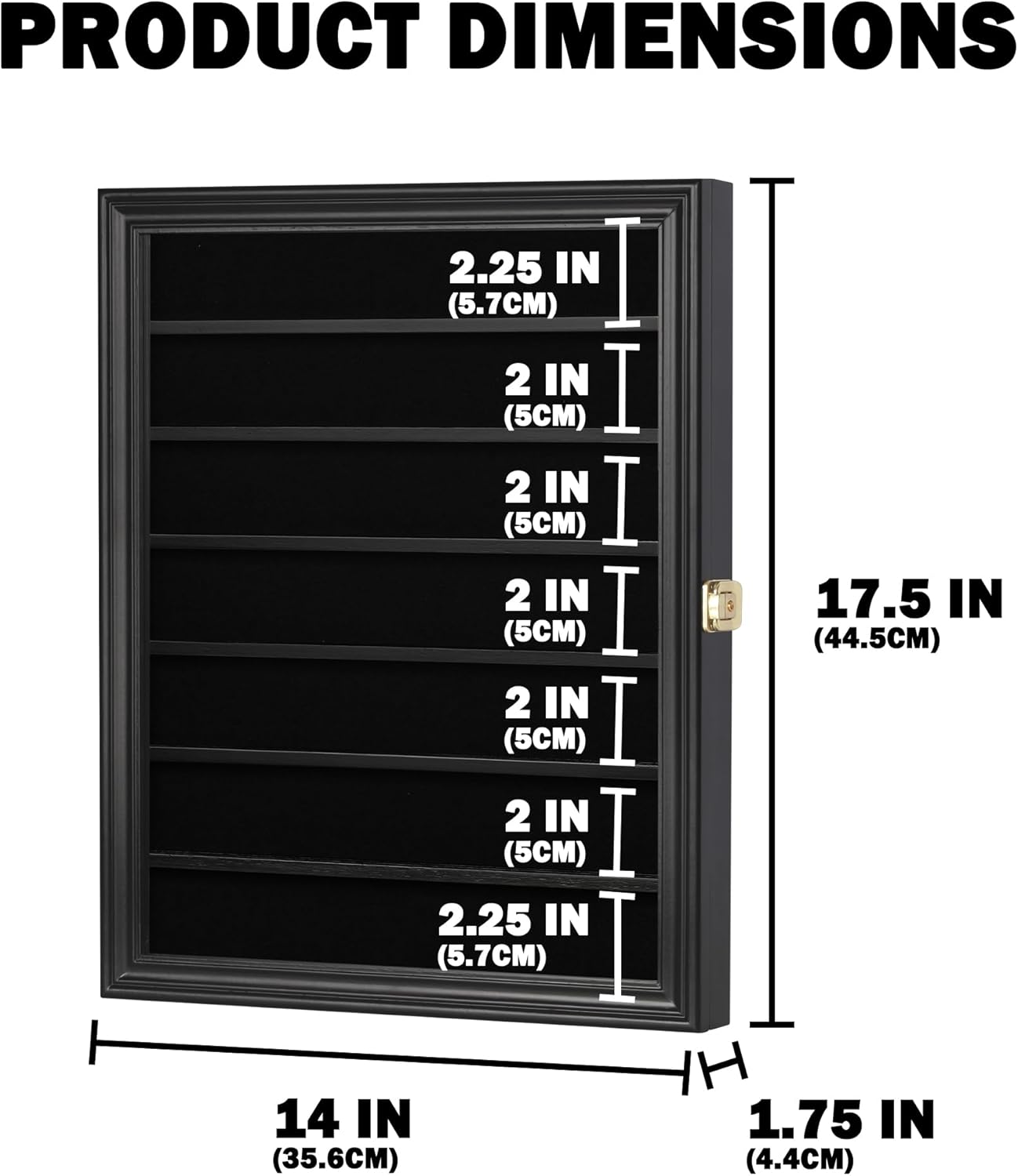 Regine Switzerland Military Challenge Coin Display Case - Black Finish with 98% UV Protection | Fits Army, Navy, Air Force, Marine Corps Coins