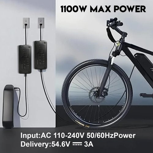 54.6V 3A Fast Battery Charger for Electric Scooter, Hoverboard, E Scooter, Electric Ebike, Universal 7-in-1 Replacement for 48V Lithium Battery 100-240V Input,Compatible with Segway, Volpam, Jetson