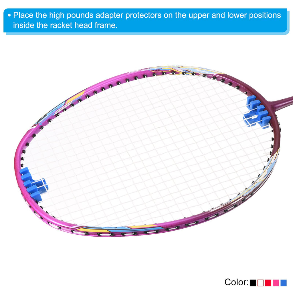 PATIKIL Badminton Stringing Racquet Load Spreader, 2 Pack Racket High Pounds Load Adapter Protector Stringing Machine Tool, Red/Pink