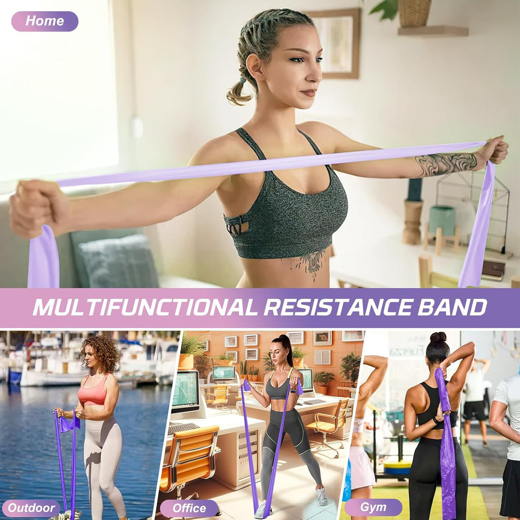 Skiennix Resistance Bands - Professional Elastic Stretch Bands for Fitness | 5 Pcs Set for Yoga & Strength Training