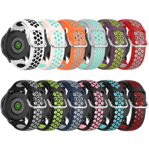 QGHXO Breathable Band for Amazfit GTS 4/4 Mini/3/2/2e/ GTR Mini/GTR 42mm/Active, Soft Silicone Band Replacement for Amazfit Bip 3/3 Pro/U Pro/S lite/Lite/S/U