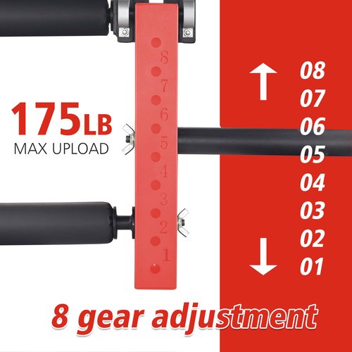 Seated Leg Strength Extension and Curl Athletic Practice Machine,Adjustable Leg Fitness Equipment Attachment, Fitness Squat Rack Accessories( 1 inch Aperture Rack Hole-RED)