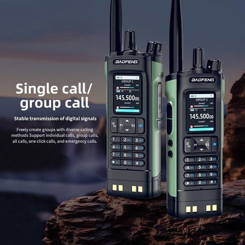BAOFENG UV-32 Ham Radio Handheld, 10W Walkie Talkie with GPS, Bluetooth, APP Programming, Multi-Band, Wireless Copy Frequency, Type-C Rechargeable (UV 32 Baofeng/Baofeng UV 32)