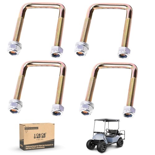 10L0L Rear Leaf Spring Bolts Kit for EZGO TXT,Set of 4 Golf Cart Leaf Spring U Bolt & Screw Nut for EZGO TXT 72681-G01 00560-G1 11098-G5 72029-G01 72124G01 72124-G01 72618G01 72618-G01
