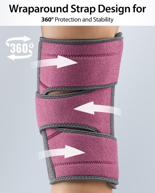 ABYON Knee Brace - Adjustable Support for Meniscus Tear & ACL Injuries | Triple Side Stabilizers, 360° Wraparound Strap