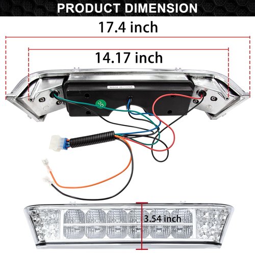 Orle Oko Golf Cart LED Headlight Bar for Club Car Precedent 2004-Up Electric and Gas, 12V Precedent Front Head Light Bar Replaces OEM 102524801,1025248-01