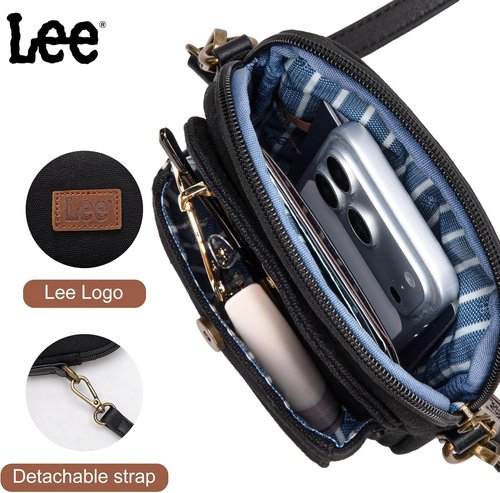 Montana West x Lee Small Crossbody Bag - Denim Phone Purse & Travel Wallet with Card Slots