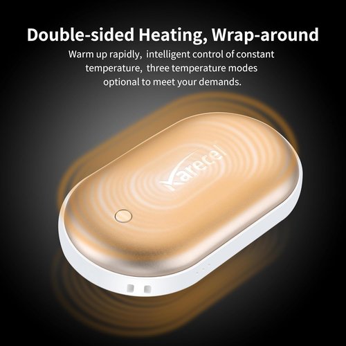 Karecel Rechargeable Hand Warmers - 10400mAh Double-Sided Heat | Portable 4-Inch Winter Essentials