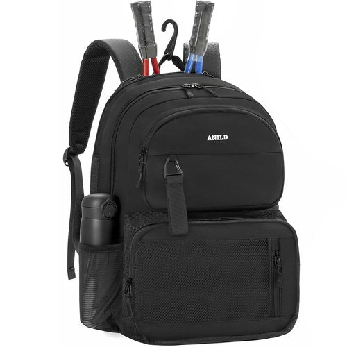 ANILD Tennis Bag Tennis Racket Backpack for 2 Rackets with Ventilated Shoe Compartment for Men & Women