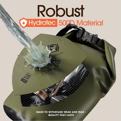 Earth Pak Waterproof Dry Bag - Roll Top Design Keeps Gear Dry for Kayaking | Includes Waterproof Phone Case