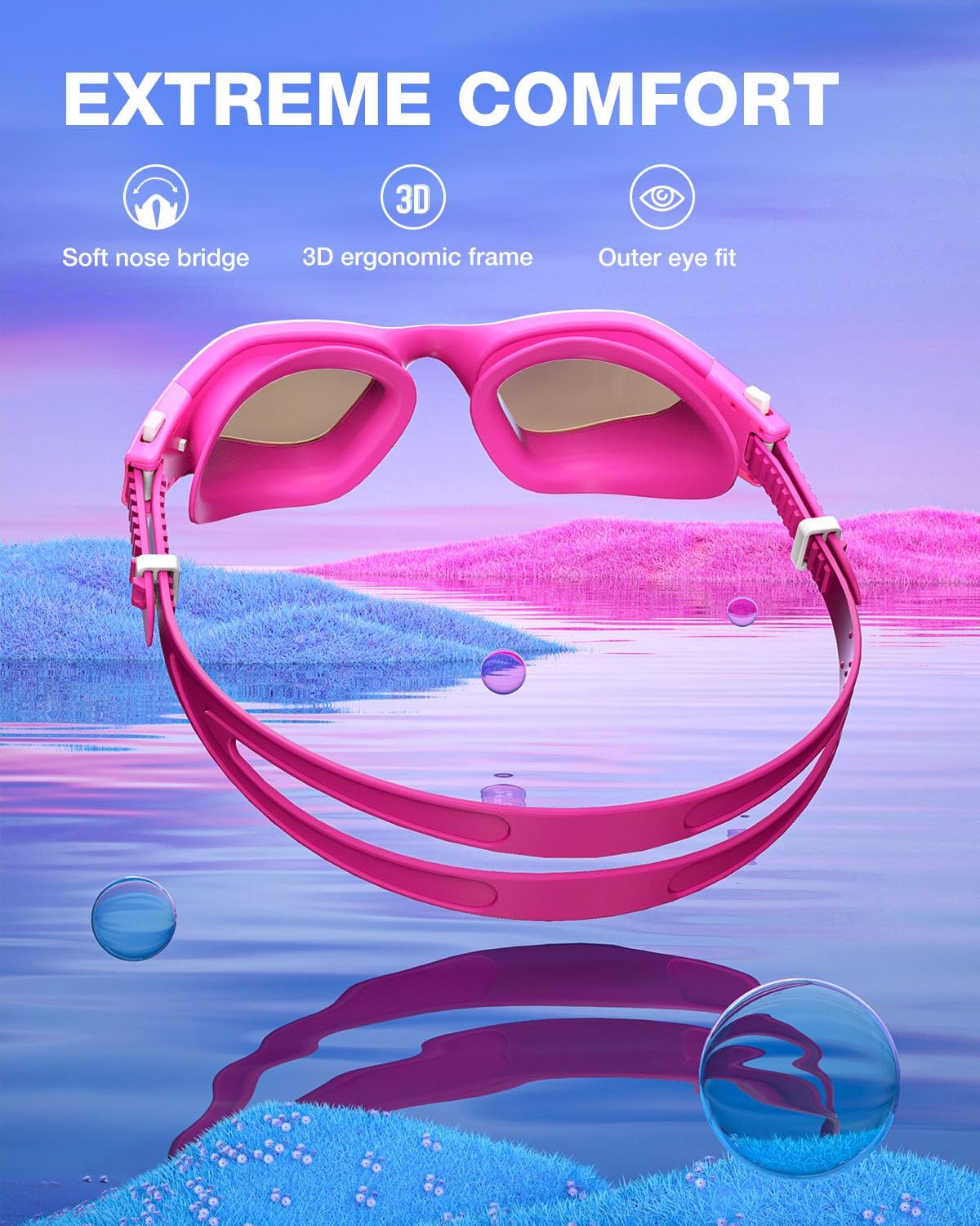 ZIONOR Kids Swim Goggles - G1MINI Ultra Photochromic Polarized Design for Boys & Girls
