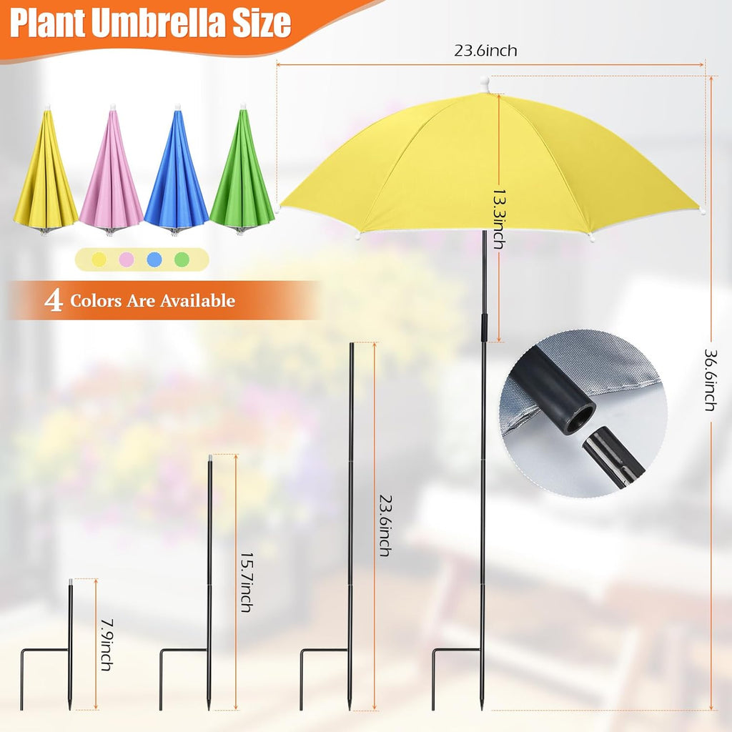 Tryly Plant Umbrellas - Outdoor Garden Shade for Potted Plants & Beds | Protect From Blazing Sun