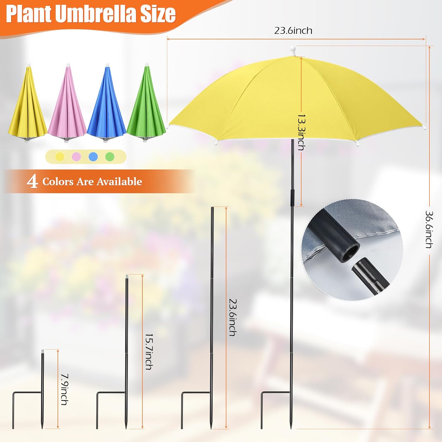 Tryly Plant Umbrellas - Outdoor Garden Shade for Potted Plants & Beds | Protect From Blazing Sun