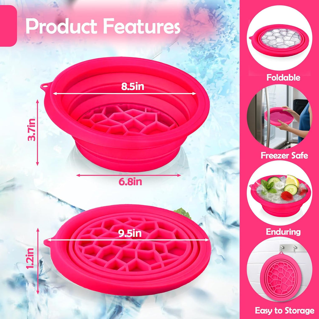 XANGNIER Face Bowl - Collapsible Silicone Ice Bath for Cold Plunge Therapy & Skin Tightening | Black Spa Tool