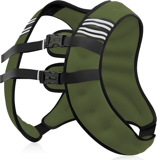 NATURELUX Weighted Vest Men or Women - 5/10/15/20/25/30lbs Weights with Reflective Stripe, Weighted Vest for Workout Equipment for Strength Training Running - Walking Weight Loss
