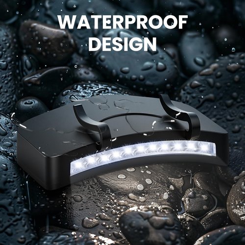 Lytoybe 6 Pcs Hat Clip Light, 11 LED Cap Lights Clip on Hat, IPX5 Waterproof Hands-Free Flashlight for Running, Working, Biking, Camping(AAA Batteries not Included)