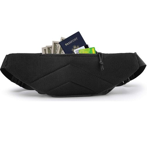 Tactical Fanny Pack Gun Holster for Men, Adjustable Waist Bag Zippered Pockets, Everyday Hip Pouch for Workout Travel Outdoor Running Hunting (Black)