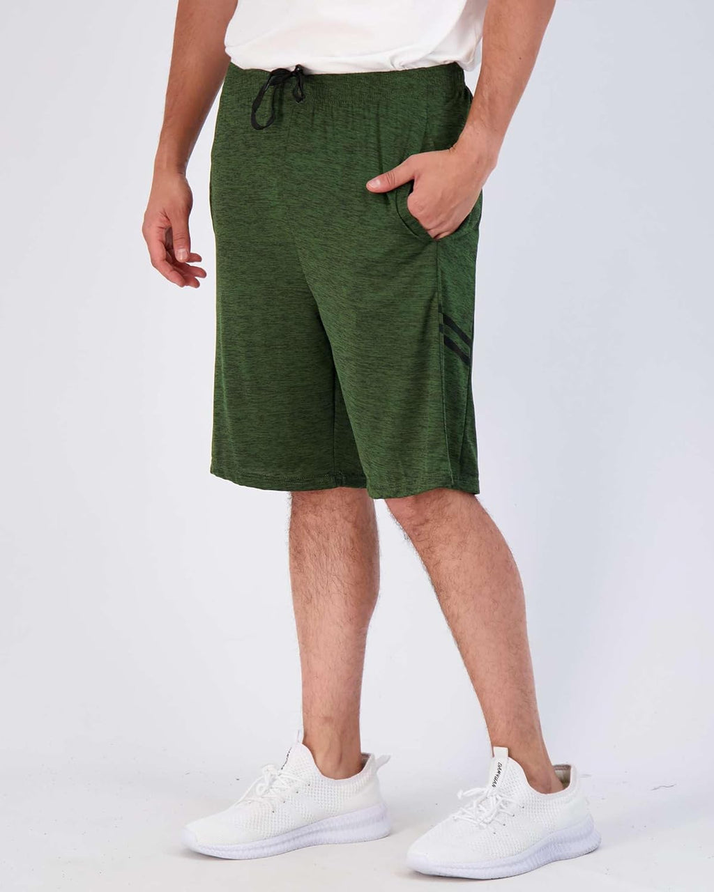 Real Essentials Men's Dry-Fit Shorts - 9" Athletic Gym & Workout Shorts with Pockets | Casual & Basketball