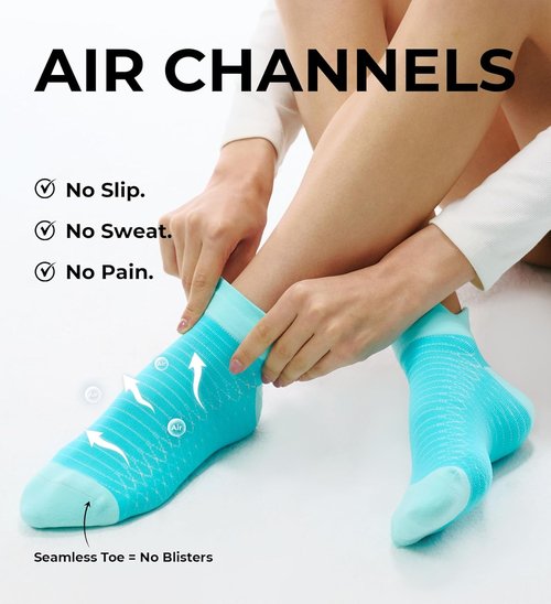 FITRELL Ankle Compression Socks - Cushioned Arch Support for Plantar Fasciitis Relief | 5/6 Pairs