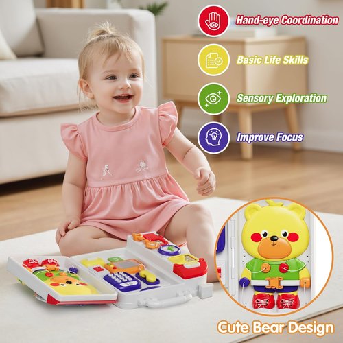 HYES Montessori Toys - LED Light & Music Sensory Play for Toddlers Ages 1-5 | Perfect Birthday Gift