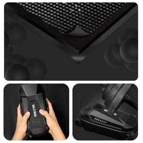 Scooter Storage Bag, Waterproof Electric Scooter Handlebar Bag, Durable EVA Hard Shell Front Bag for Mijia M365/M365 Pro/Segway ES1/ES2/ES3 for Kick Scooters Carrying Wallet Charger Repair Tools (3L)