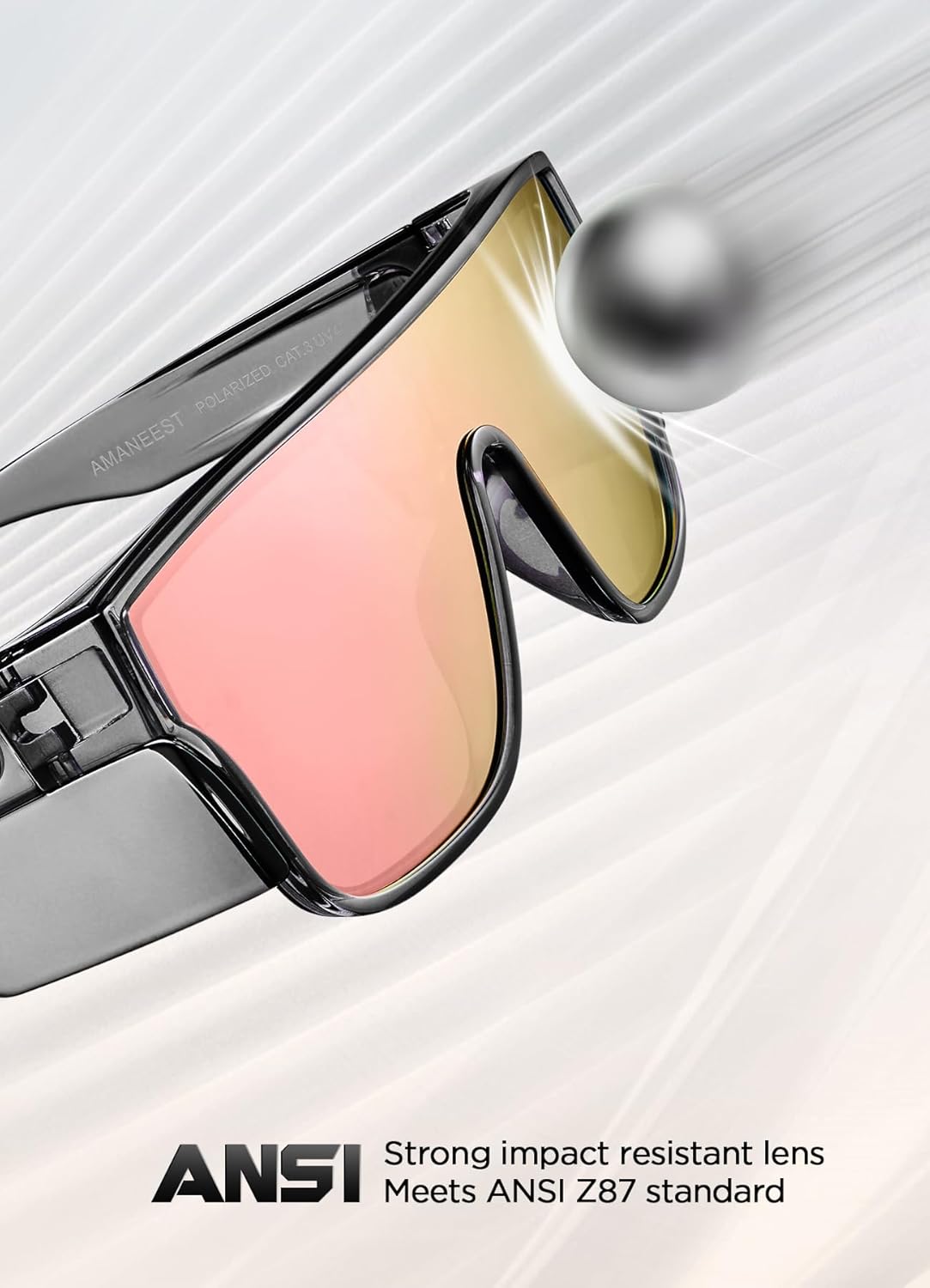 Z87 Fashion Sunglasses - Polarized UV400 Protection for Men | Ideal for Driving, Fishing & Outdoor Activities - Pink
