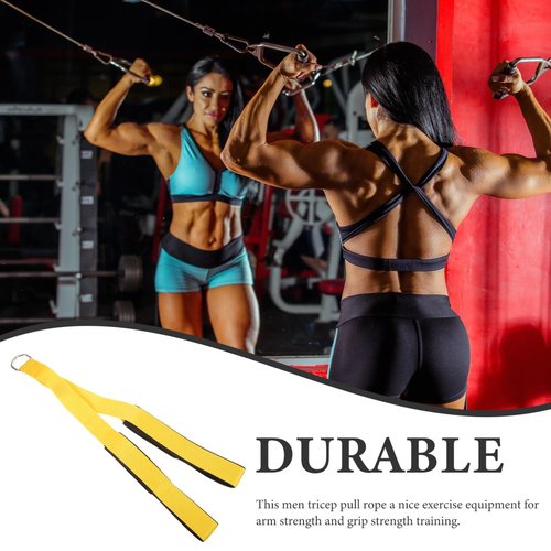 INOOMP Tricep Rope Gym Accessory for Men Dual-Head Bicep and Tricep Training Rope with Non-Slip Handles and Braided Belt for Home Gym Workout